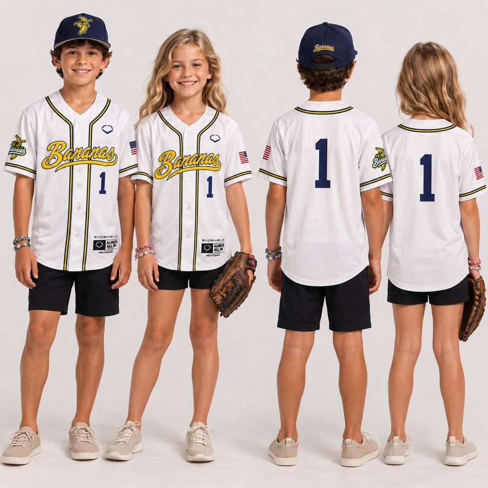 NWT Savannah Bananas Jersey Normcore Childrens Youth Size XL YXL